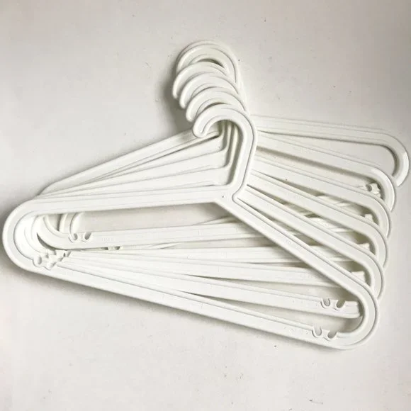 IKEA Bagis Anna Efverlund White Plastic Hangers Adult Size Set of 6